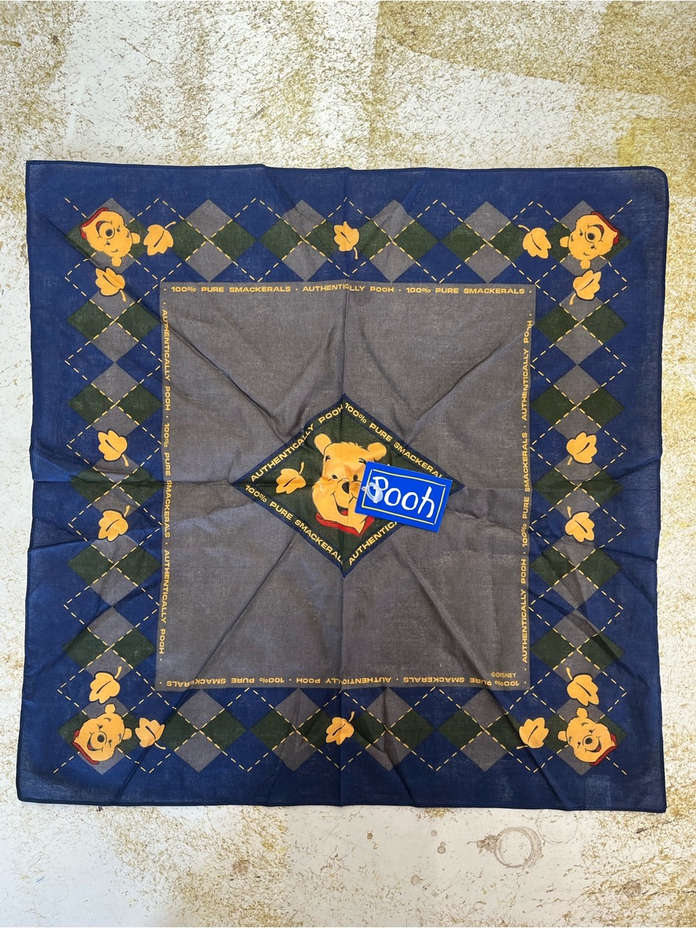 Vintage Winnie the Pooh Handkerchief.